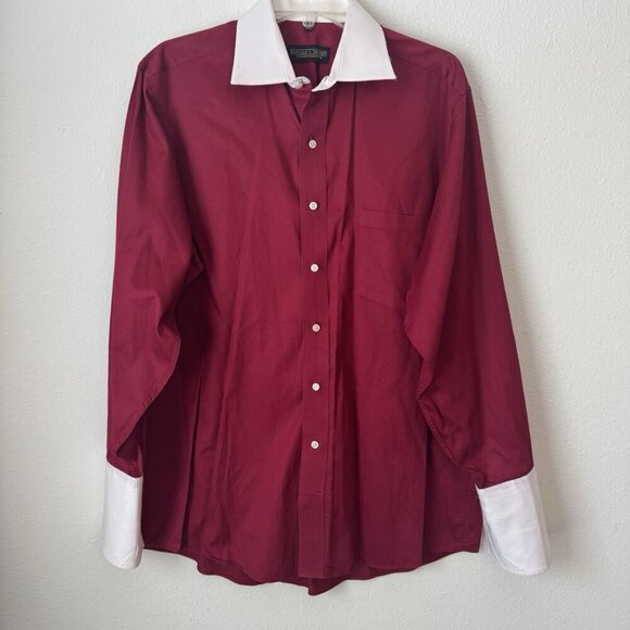 Donald J. Trump Other - Donald J Trump Signature Collection Men's 16 Dress Shirt Red White Collar & Cuff